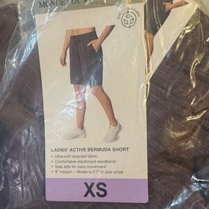 Mondetta Women's Active Bermuda Shorts - Dark Gray